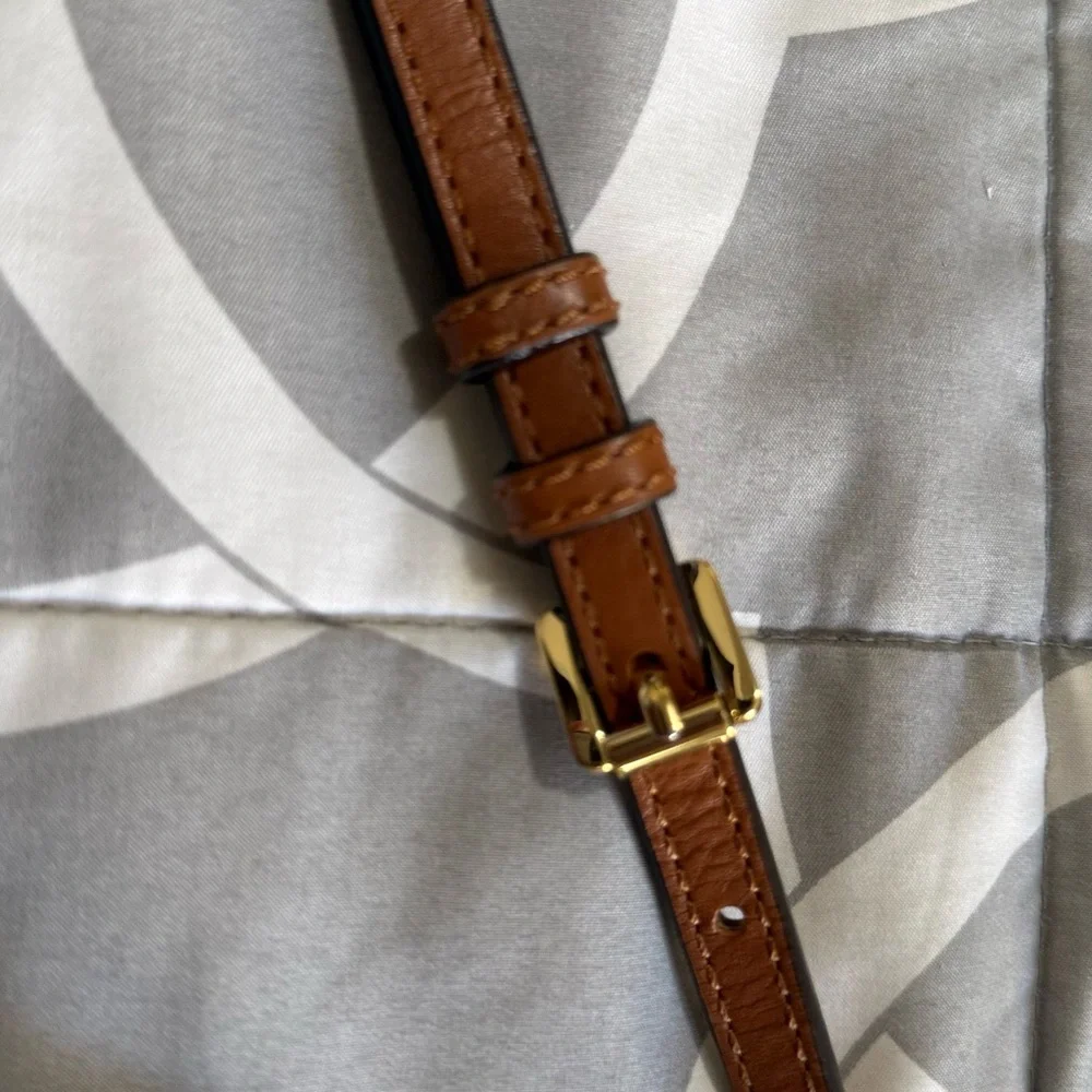 Michael Kors Brown Crossbody Bag with Gold Chain Detail